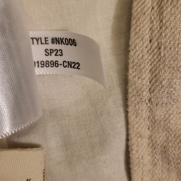 Madewell The Cargo Double-Breasted Blazer In Linen-Cotton Size Large Natural - Picture 10 of 14